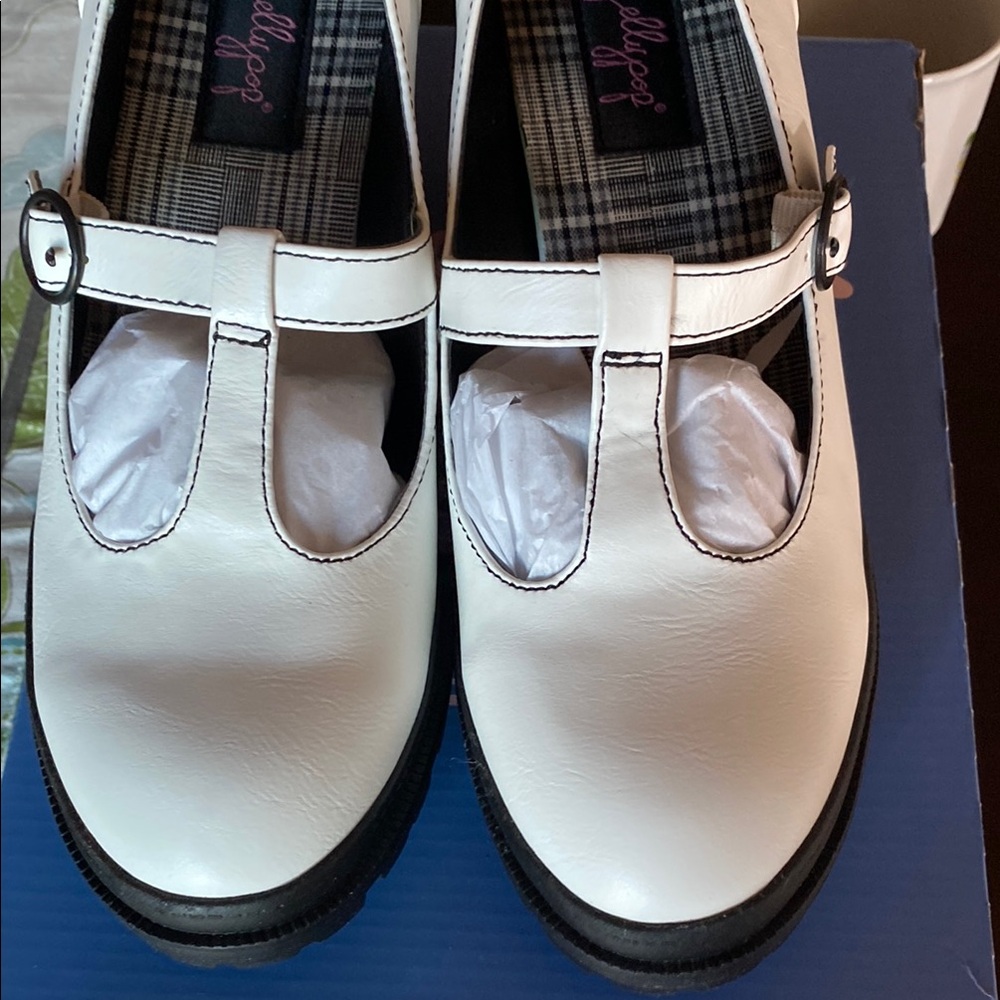 NWT Jellypop White block heel - Picture 7 of 8